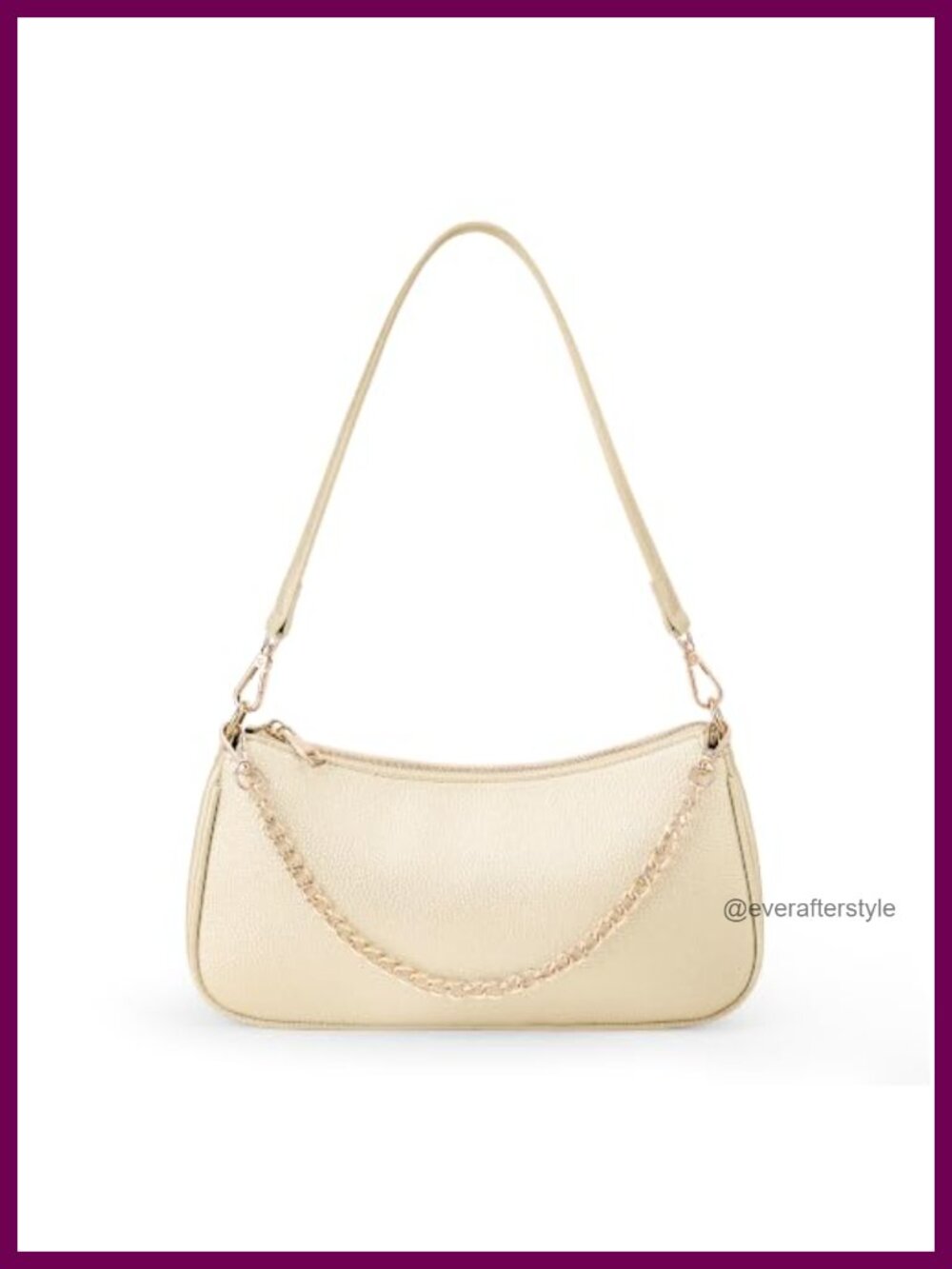 Vegan Leather Women's Shoulder Bag Chain Strap Underarm Purse Handbag